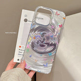 YICKYUE - Korean Swirl Butterfly Phone Case For iPhone 16 Pro 15 14 11 12 13 Pro Max Luxury Stylish Vortex Laser Shockproof Bumper Cover