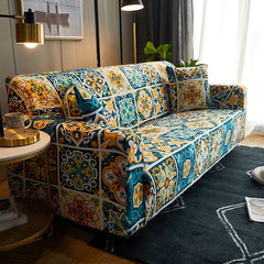 Floral Print Stretch Sofa Cover Universal Slipcover Sectional Couch Cover All-inclusive Sofa Case Single/Two/Three/Four-seater