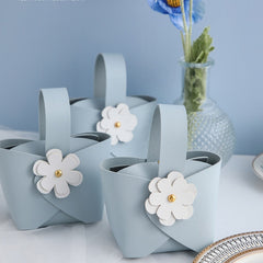 10PCS Wedding Gift Bags for Guest Leather Packaging Bag Newborn Gift Box Wedding Favour Mini Distributions Bags Party Decor