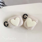 Relif 3d heart soft silicone earphone case for apple air pod pro love couple wireless bluetooth charging box for airpod 1 2 3