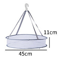 Boxi New Double-layer Clothes Dryer Basket Foldable Windproof Underwear Drying Net Multi-purpose Clothes Drying Rack Basket