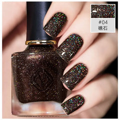 YICKYUE - Fashion Disco Reflective Color Shimmer Glitter Long Lasting Quick Dry Nail Lacquer Polish