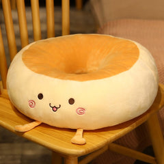 38cm Creative Kawaii Food Bread Plush Toys Stuffed Soft Cake Toast Doll Mat Nap Sleep Pillow Sofa Bed Cushion Funny Kids Gift