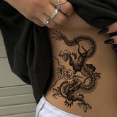 YICKYUE - Traditional Dragon Temporary Tattoo Art Fake Tattoo Lasting Tatoo Sticker Arm Waterproof Stickers Japanese Tatuajes Temporales