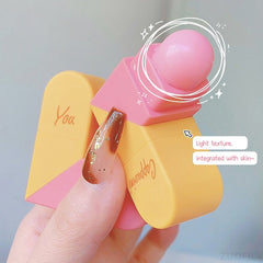 Yickyue So Cute Love Double Head Design Lip Balm Transparent Lipstick Moisturizing Lip Gloss Long Lasting Hydrating Lip Care Makeup Base