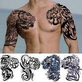 YICKYUE - Chest Arm Shoulder Tattoo Sticker Waterproof Big Large Size Body Art Fake Tattoo For Men Adult Realistic Temporary Tattoo Male