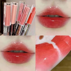 Yickyue Double Head Mirror Pearl Lip Gloss Waterproof Long Lasting Moisturizing Lipstick Shine Glitter Lip Gloss Women Makeup Cosmetic