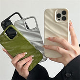 YICKYUE - Wavy Phone Case For iPhone 11 Case iPhone 15 14 13 12 Pro Max XR XS Max X 7 8 Plus SE 2020 Shockproof Bumper Solid Color Cover
