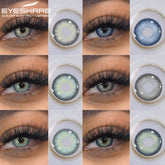 YICKYUE - 1pair Natural Colored Eye Lenses Cosmetics Blue Lenses Free Delivery Green Eye Contact Lenses Gray Pupils Beauty Makeup