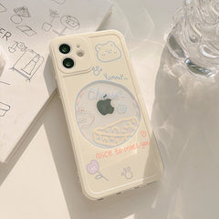 Funny cartoon bear cute letter phone case soft silicone cover for iphone 11 12 pro max mini 7 8 plus x xr xs max conque capa