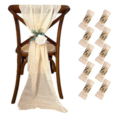 Set of 10 40x180cm Polyester Chair Back Belt for Chair Decoration Suitable for Weddings Parties Events - Wedding Chair Sashes