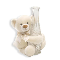 Stuffed Soft Toy Baby Teddy Bear Vase Huger Pink / Blue / Ivory, 10"