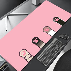 Large Anime Mouse Pad Pink Cute Cat Paw Gaming tapis de souris Kawaii Office Computer Mousepad XXL PC Gamer Laptop Desk Mat Rug