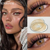 YICKYUE 1pair Natural Colored Contact Lenses Brown Eye Lenses Gray Makeup Eyes Pupils Lens Yearly Green Beautiful Pupils Yearly