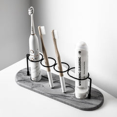 Diatom Mud Electric Toothbrush Holder Bathroom Countertop Storage Rack Mouthwash Cup Swing Table Soap Mat Toothbrush Holder