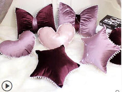 purple style heart/star/knot shaped back cushion bed throw pillow car living room lady gift home decoration