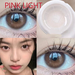 YICKYUE - Coslens Natural 14.00mm Soft Contacts Lenses with Power Women Men Glasses Accessories линзы для глаз цветные Pink Light