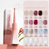 YICKYUE - Nail Polish 10ml Glitter Glitter Nail Art Lazy One-step Glue 3-in-1 Nail Polish Without Base Coat Sealer Light Therapy Glue