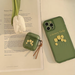 Tulip Earphone Case art cover for apple airpod 1/2 soft silicone headset cases for airpods pro 3 shell wireless bluetooth box