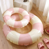 Vintage Striped Adult Kids Swimming Circle Pool Floats Inflatable Swimming Ring Rubber Ring for Pool Party Toys Photo Props