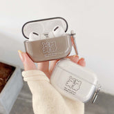 Rabbit and bear soft silicone couple earphone case for apple airpod 2/1 cover for air pods pro 3 couple shell charging box