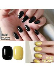 YICKYUE - 2pcs Set 15ml Black and Yellow Painting Gel Nail Polish - UV/LED Soak Off, Formaldehyde-Free for DIY French Manicure Art at Home