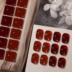 YICKYUE - New Red Gel Nail Polish 9ml Crystal Cat Eye Magnetic Gel Nail Polish Champagne Gold Glitter 5ml Effect Soak Off UV Gel Nail Art