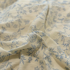 YICKYUE - Ins Korean Style Floral Bedding Set Washed Cotton 4pcs Bed Sheet Set Duvet Cover Set For Girls Bedding Decor Home
