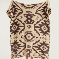YICKYUE - Modern Simple Geometric Pattern Knitted Blanket Home Soft Suit Matching Sofa Blanket Office Lunch Break Shawl Blanket