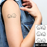 Waterproof Temporary Tattoo Sticker Cute Elephant Design Body Art Fake Tattoo Flash Tattoo Wrist Ankle Female