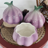 YICKYUE - Creative Purple Garlic Ceramic Storage Jar Exquisite Kitchen Storage Container Candy Nut Jar Multifunctional Storage Box Decor
