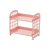 Yickyue Cosmetics Storage Rack Double-Layer Folding Household Jewelry Desktop Stationery Simple Lipstick Storage Rack