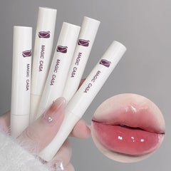YICKYUE - 5pcs/set Mirror Jelly Lip Gloss Moisturizing Water Glossy Liquid Lipstick Waterproof Lasting Red Tint Korean Makeup Cosmetics
