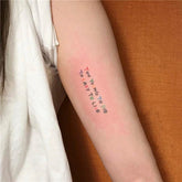 Waterproof Temporary Tattoo Sticker Cute Rainbow Colored Line Letters Body Art Fake Tattoo Flash Tattoo Arm Female Male