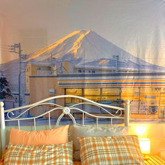 Japanese Style Tapestry Scenic Hanging Tapestries Washable Background Wall Cloth Live Broadcast Wall Chart Bedroom Decor