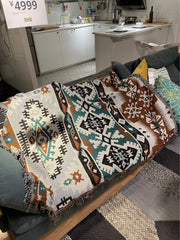 Yickyue Bohemia throw Blanket living room decor sofa cover bed end towel outdoor camping leisure blanket for picnic Polyester / Cotton