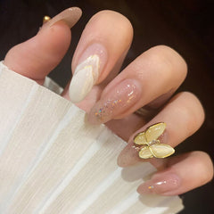 24Pcs French Nails 3D Bow False Nails Press on Nails Coffin Artificial Nails Full Cover Extra Long Nail Tips for Women Girls