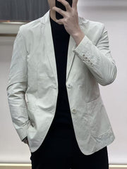Hearujoy Spring Autumn Man Suits Business Casual High Quality Long Sleeves Jacket Tops Light Ripe Style Men's Small Suit Coat Streetwear