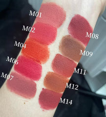 YICKYUE - Lip Mud Matte Velvet Soft Mist Lipstick Moisturizing Longlasting High Pigmented Lip Tint Lip Glaze Cosmetics Makeup