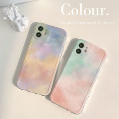 Ins rainbow cloud soft silicone phone case for iphone 7 8 plus xs max xr x 11 12 pro max mini cases cute cover capa shell funda