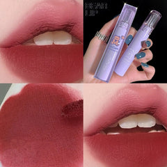 Yickyue 6 Colors Waterproof Matte Lip Gloss Red Velvet Sexy Mousse Lip Mud Lasting Moisturizing Non Stick Cup Liquid Lipstick Cosmetics