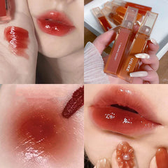 Sexy Glitter Lip Gloss Lip Glaze Moisturizer Liquid Lipstick Cosmetics Water Glass Bulk Lip Gloss Long Lasting Lips Makeup