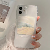 Original diy oil painting clear silicone phone case shockproof capa for iphone se 2020 8 7 plus xs max x xr 11 12 mini pro max