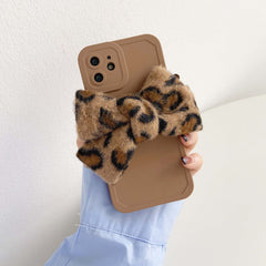 Leopard 3D bow silicone soft matte cover for iphone 11 13 pro max 12 mini x 7 8 plus xsmax xr jane back cover phone case