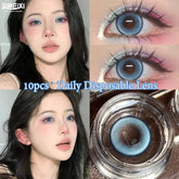 YICKYUE - 10Pcs/1Day Contact Lenses for Eyes Daily Disposable Lens with Diopters High Quality Natural Beauty Pupils Fast Shipping