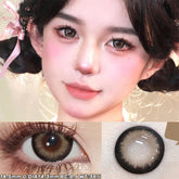 YICKYUE Fish Brown Colored Contact Lenses for Eyes Natural Yearly Contact Lens Big Beauty Pupil Degrees Prescription Myopia
