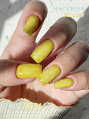 YICKYUE - Spring Nail 2025 Fashion Nails Art 2 Colors Set 15ml Mint green paired with yellow Nail Gel Polish Soaking UV LED Nail