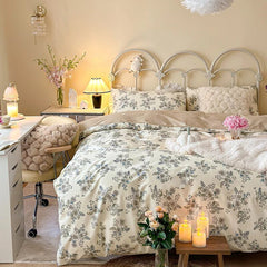 Yickyue NEW Printing Bedding Set Pure Cotton Quilt Cover Set Single Double Queen Size Duvet Cover Set High Quality Bedding Cover Set