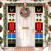 Nutcracker Soldier Christmas Door Banner Ornament Santa Claus Merry Christmas Decorations For Home Navidad Gift New Year 2022