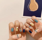 Cross Color 3D Nail Sticker Lattice Stripe Lines Sliders for Nails Point Decals For Nails Art DIY Design Decoration T1052